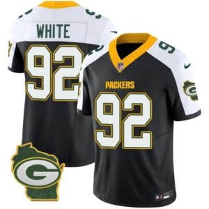 Packers White Home Patch Black Alternate Vapor Jersey