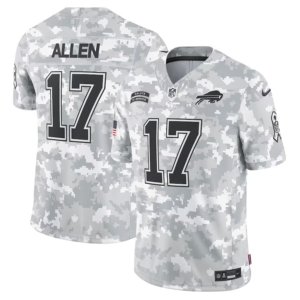 Bills Allen Arctic Camo 2024 Salute to Service Jersey
