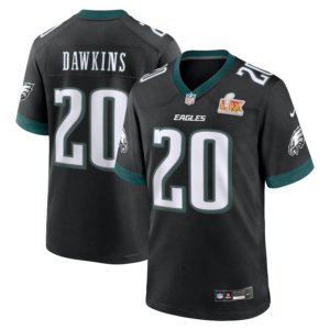 Eagles Brian Dawkins Super Bowl LIX Jersey Black