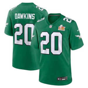 Eagles Brian Dawkins Super Bowl LIX Jersey Kelly Green