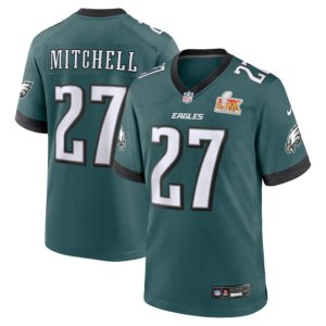 Eagles Quinyon Mitchell Super Bowl LIX Jersey Midnight Green