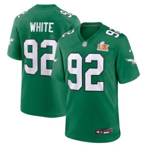 Eagles Reggie White Super Bowl LIX Jersey Kelly Green
