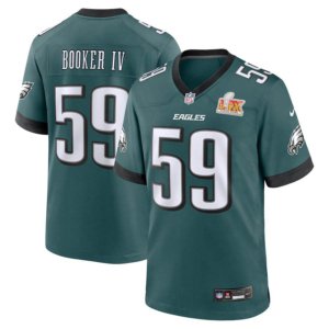 Eagles Thomas Booker IV Super Bowl LIX Jersey Midnight Green