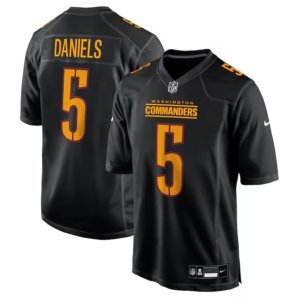 Commanders Jayden Daniels Carbon Black Jersey