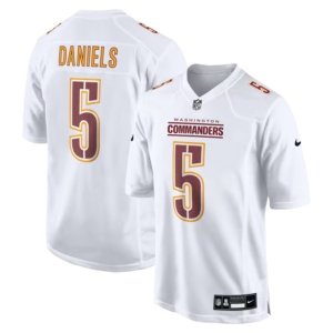 Commanders Jayden Daniels Tundra White Jersey
