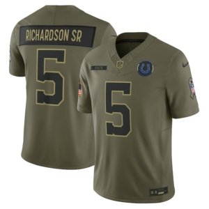 Colts Anthony Richardson Sr Olive 2025 Salute to Service Jersey