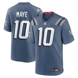 Patriots Drake Maye Storm Blue Rivalries Jersey