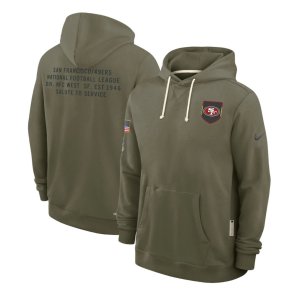 49ers Olive 2025 Salute to Service Hoodie