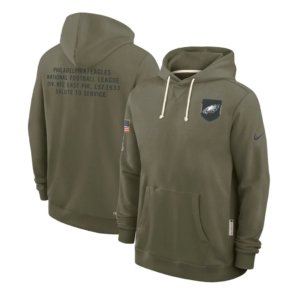 Eagles Olive 2025 Salute to Service Hoodie