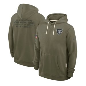 Raiders Olive 2025 Salute to Service Hoodie