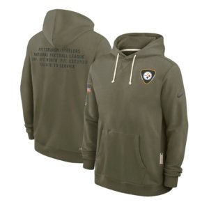 Steelers Olive 2025 Salute to Service Hoodie Back
