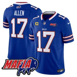 Bills Josh Allen Mafia Patch Jersey Royal