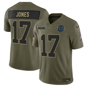 Colts Daniel Jones Olive 2025 Salute to Service Jersey