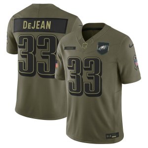 Eagles Cooper DeJean Olive 2025 Salute to Service Jersey