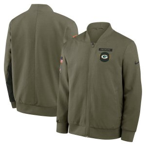 Packers 2025 Salute to Service Full-Zip Bomber Jacket