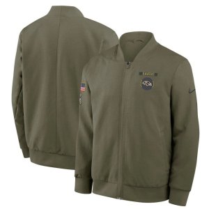 Ravens 2025 Salute to Service Full-Zip Bomber Jacket